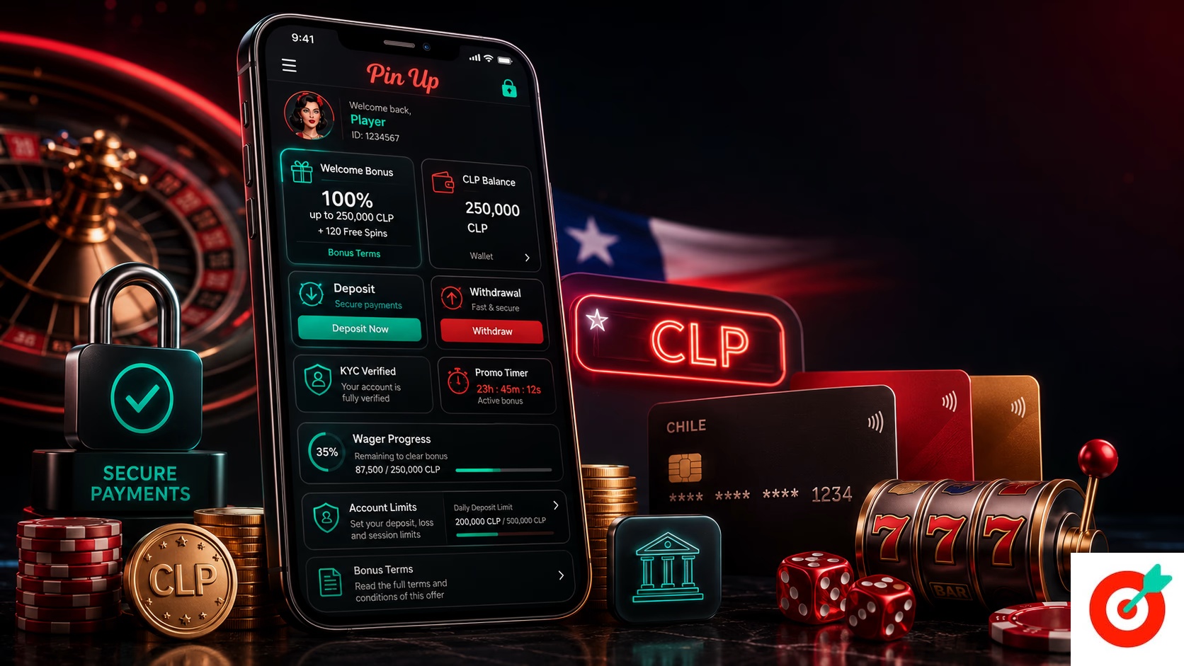 Sección de bonos de Pin Up para nuevos usuarios